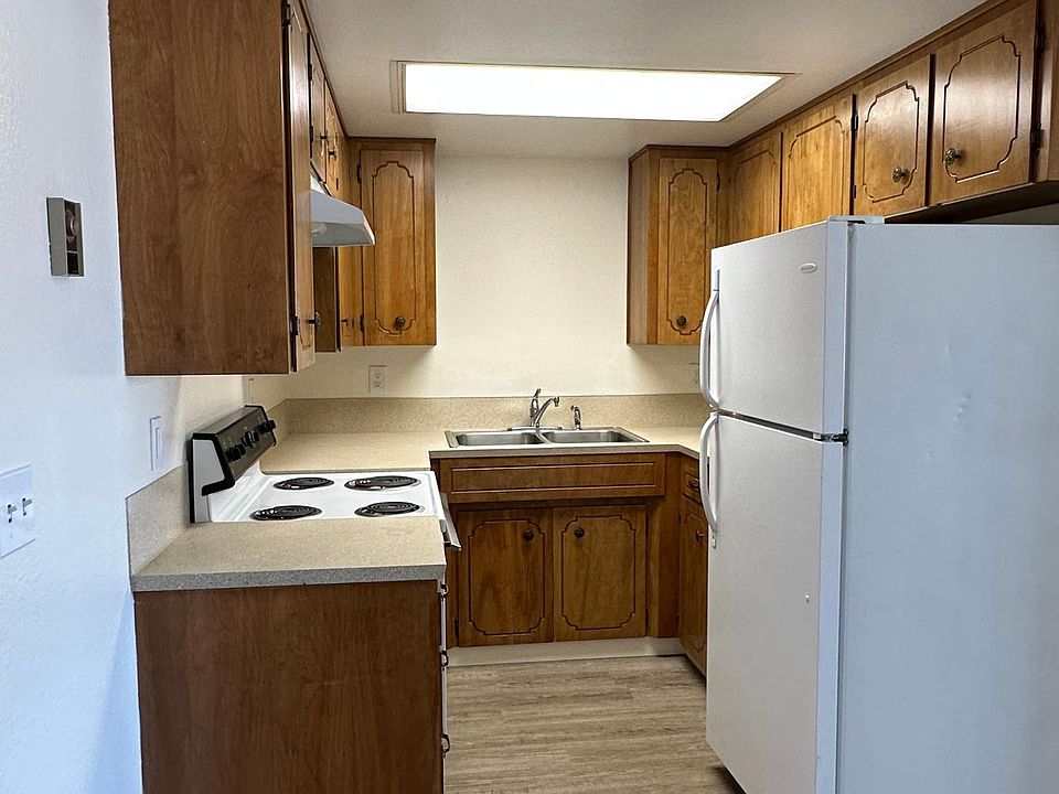 Kitchen with new countertop surface.