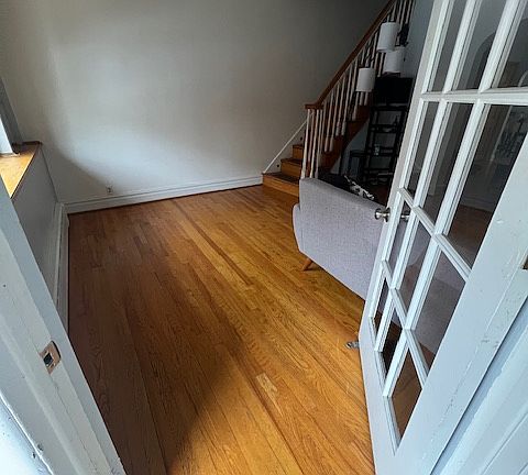 Entering from mud room into living room