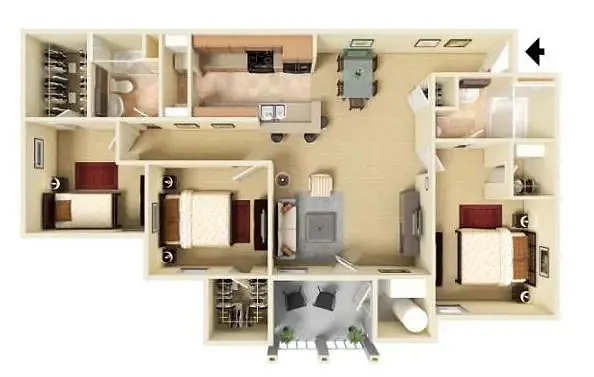 Floor plan 3br1aR
