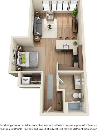 Studio 1 bath Studio 1 bath
