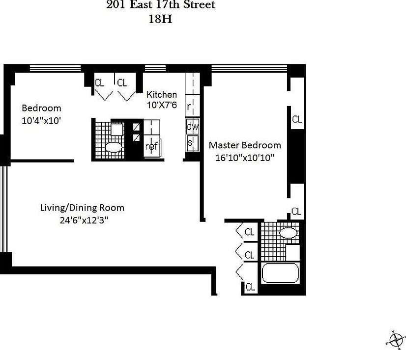 1st image of 201 E 17th St APT 18H