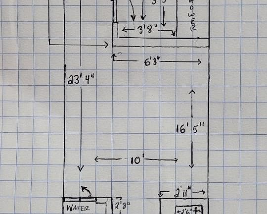 "Example" of floor plan, apt 4 has galley kitchen