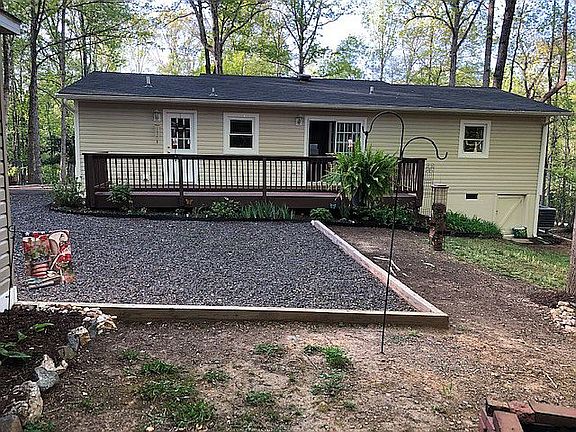 Back deck and garden