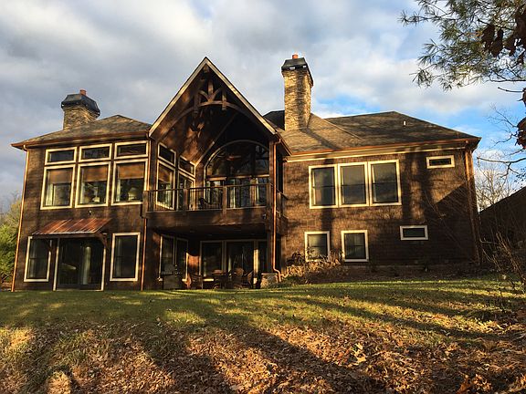 Rear view of home from lake