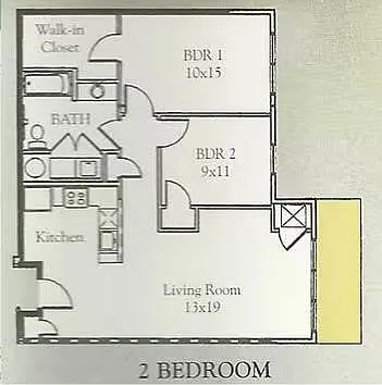 Floor plan 2 Bedroom