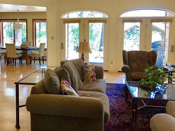 Double french doors to deck.