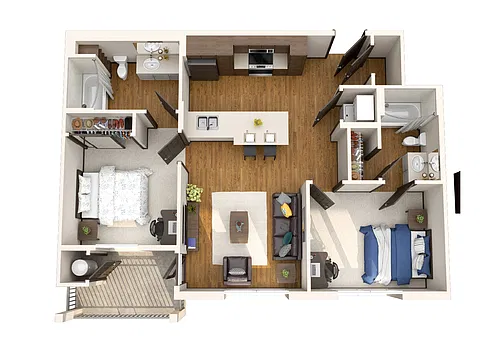 Floor plan 2x2 Premium