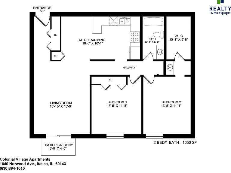 Two Bedroom - Colonial Village Two Bedroom - Colonial Village