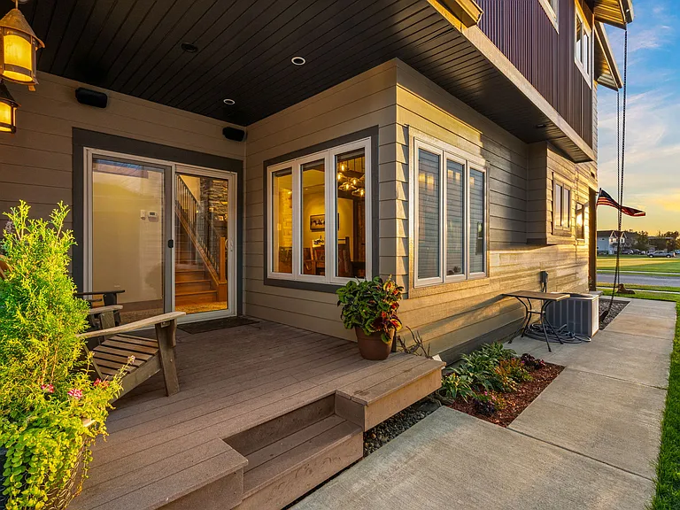 Patio area for evening drinks or morning coffee.