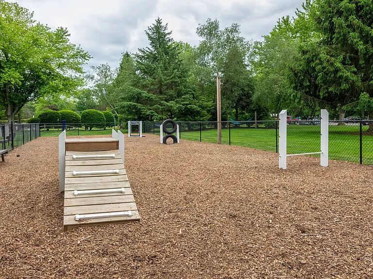 Furry friends can have a blast in our off-leash dog park right in our pet-friendly community.