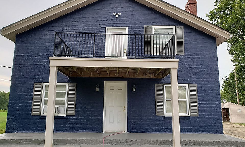 front porch & master balcony