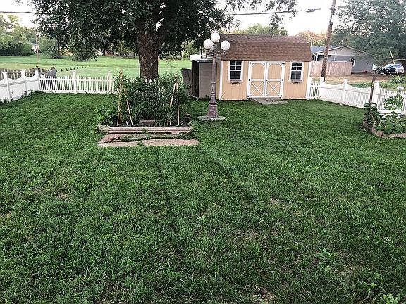 Large fenced backyard