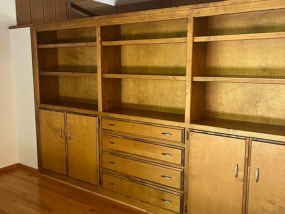 built in hutch in dining room