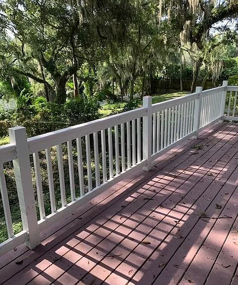 Upstairs apartment deck