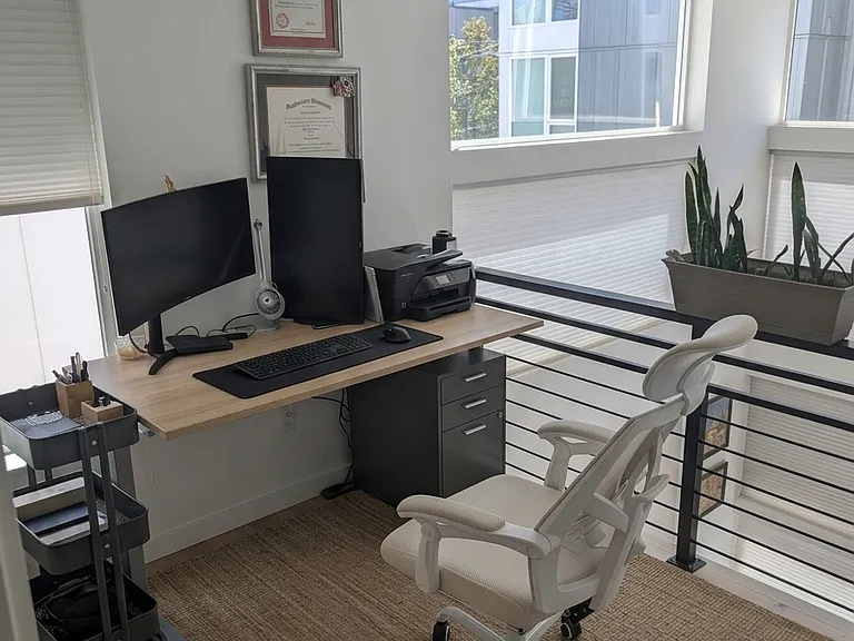 Office in the mezzanine