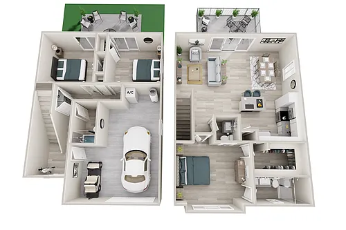 Floor plan The Legend - 3BR Townhome
