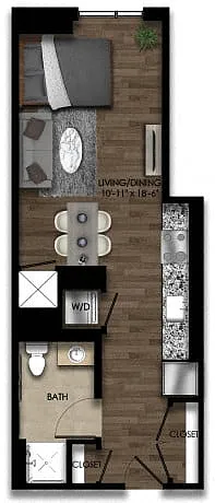 Floor plan Studio-3E