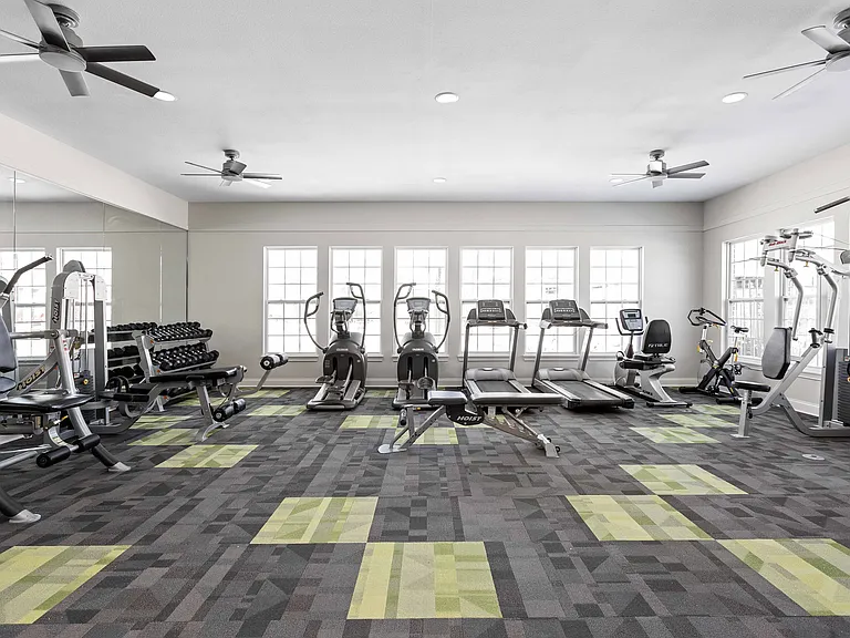 Fitness Center with Cardio and Weight Machines