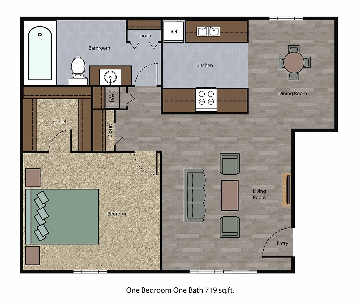 Floor plan One Bedroom