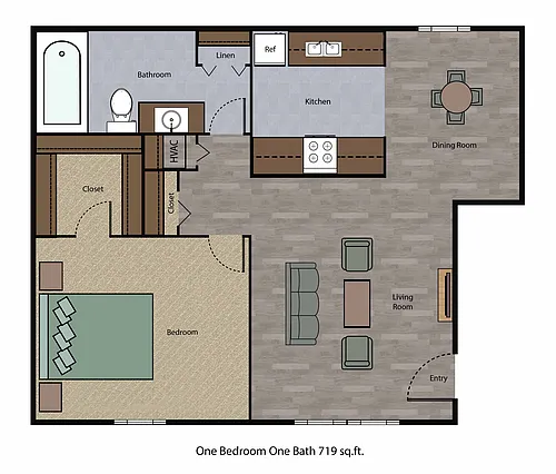 Floor plan One Bedroom