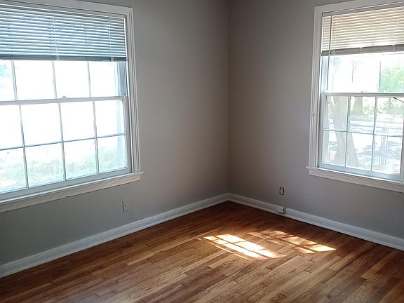 This is the front bedroom: the large window faces Romeria; the small window faces Arroyo Seco.