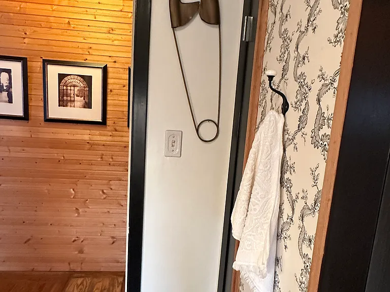 Washer and dryer- located in bathroom closet