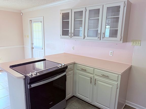 Kitchen with new stove