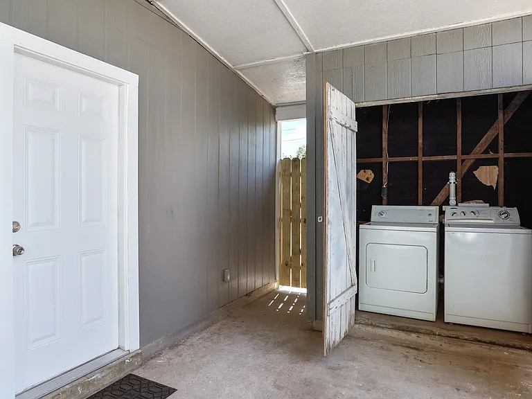 Dedicated washer/dryer and gated back yard