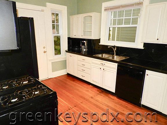 Kitchen is black and white