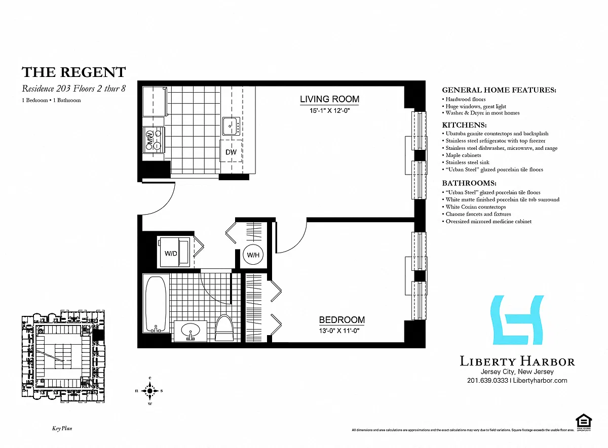 Floor plan 30 REGENT-1 BEDROOM PLAN C