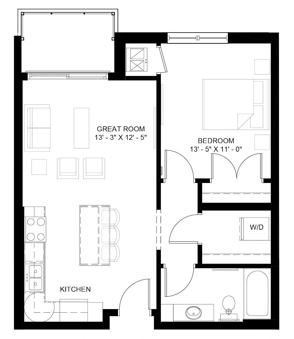 Floor plan The Rainier (B1)