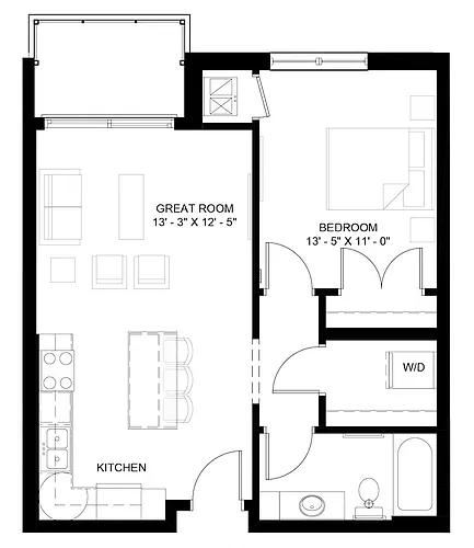 Floor plan The Rainier (B1)