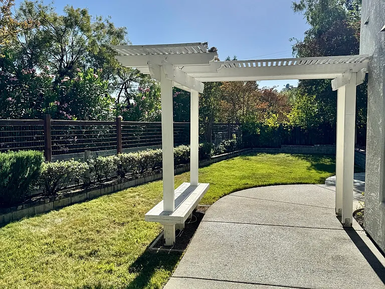 Backyard pergola