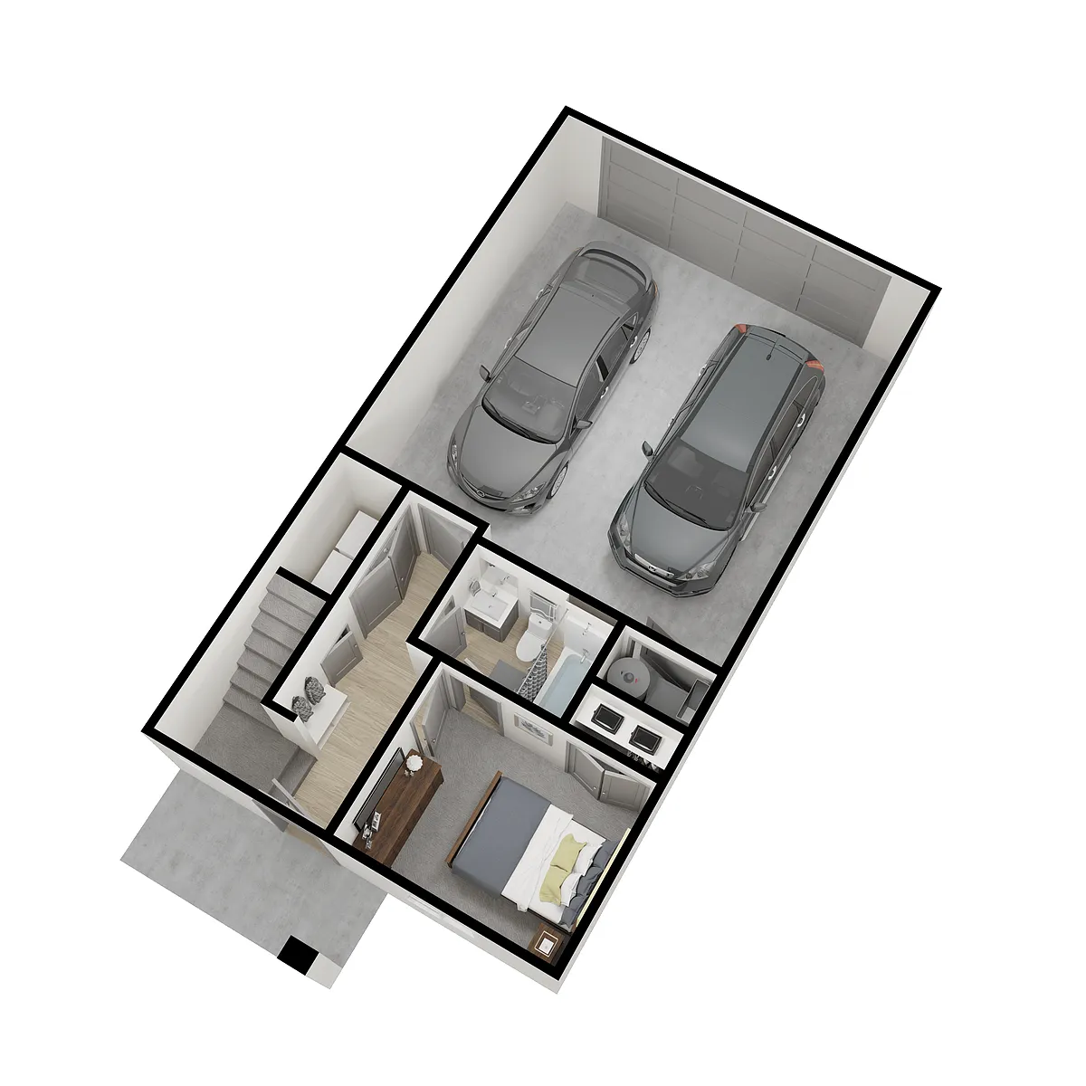 Floor plan Big Sky 2-Bed w/Unfinished Basement (East)
