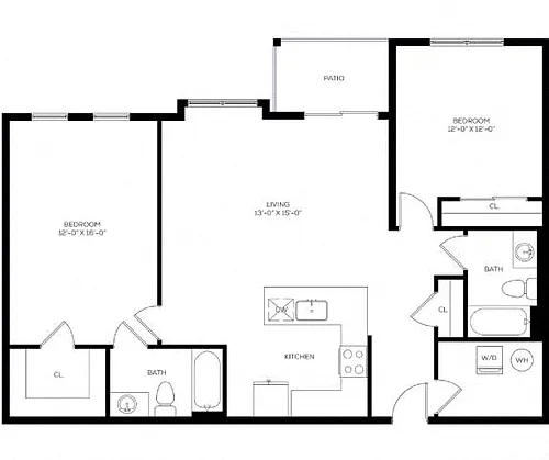 Floor plan Greenbriar (2 Bed)