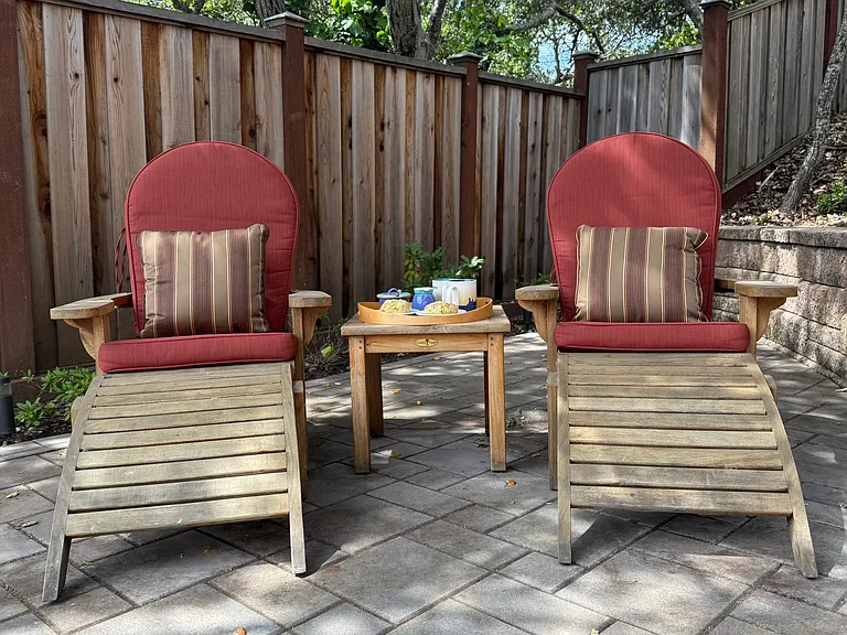 Morning coffee area outside primary bedroom