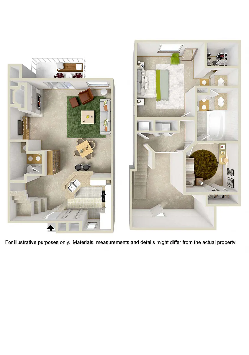 Floor plan 2 Bed 1.5 Bath