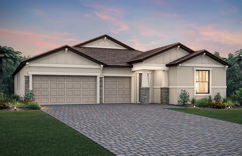 Elevation C2B with stone