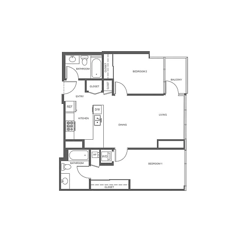 Floor plan PINNACLE ON THE PARK 2F