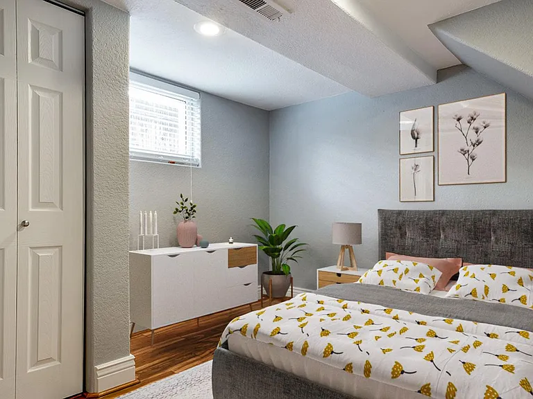 Bedroom 4. This image shows a virtually furnished space. Bedrooms come unfurnished.