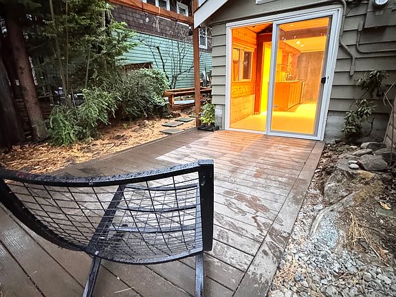 Back patio of apartment