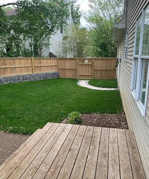 Back yard from family room door