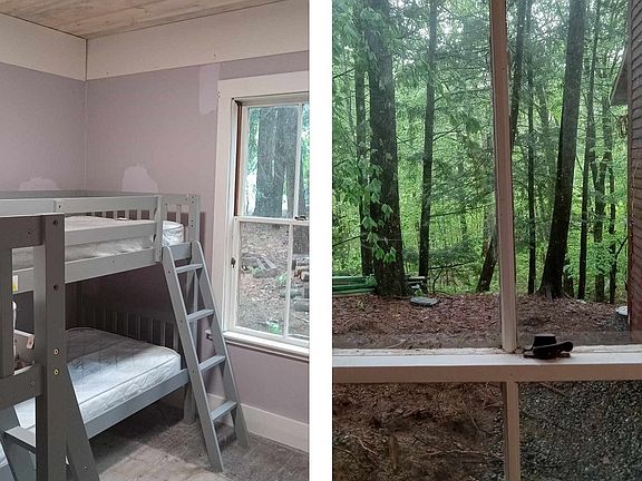 Downstairs bedroom. Two bunk beds, sleeping for four