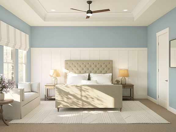 Feature wall in primary suite
