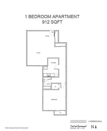 Floor plan 1 Bedroom
