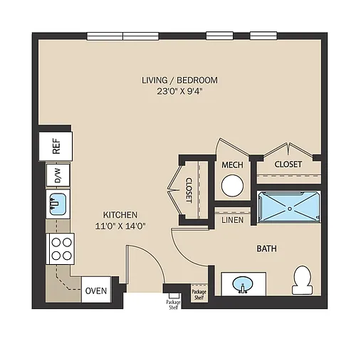 Floor plan Studio