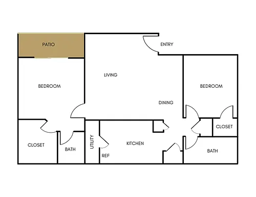 Floor plan 2X2B