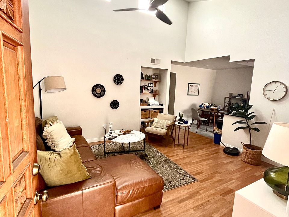 Main entry, living room w/ 16' ceilings