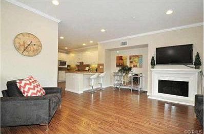 Living room with fireplace