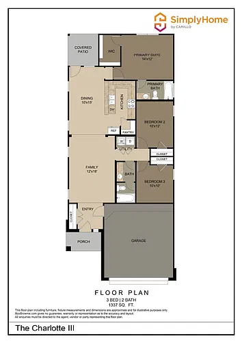 Floor plan 8312 Runner Oak Lane
